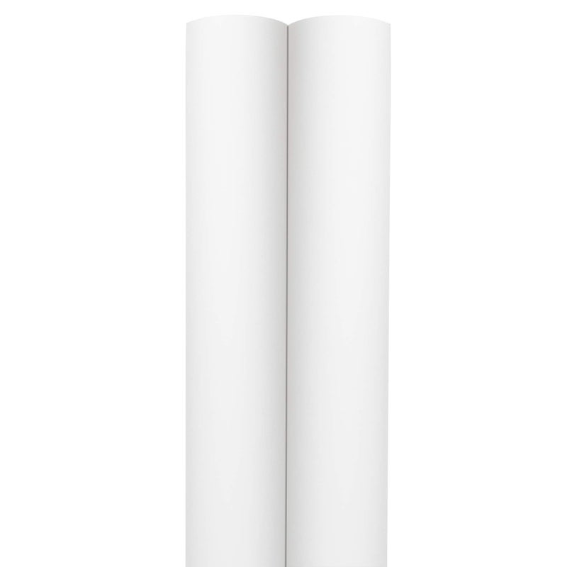 JAM Paper Gift Wrap - Matte Wrapping Paper - 50 Sq Ft Total (30 in x 10 Ft Each) - Matte White - 2 Rolls/Pack - Image 3
